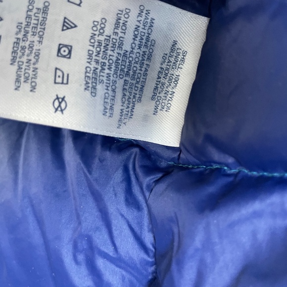 Lands End Down Puffer Quilted Jacket, Snaps & Zips, Petite Medium - Picture 7 of 10